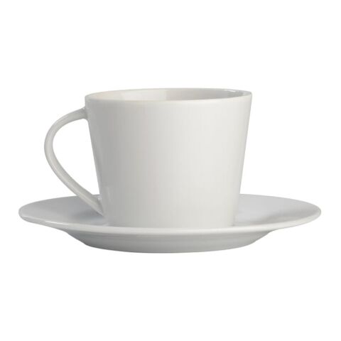 Tasse mit Untertasse Milano 160ml regenbogenfarben | 1-farbiger UV-Druck | rechts vom Henkel | 50 mm x 35 mm | Nicht verfügbar