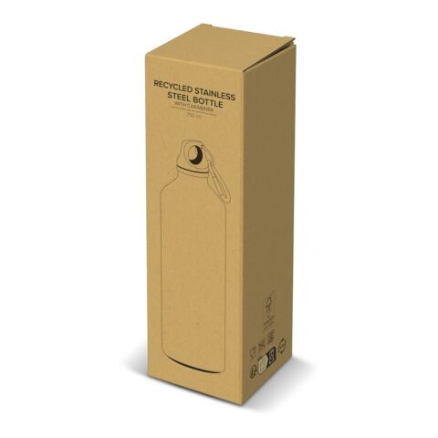 R-Edelstahl einwandige Flasche mit Karabiner 750ml Weiss | ohne Werbeanbringung | Nicht verfügbar | Nicht verfügbar