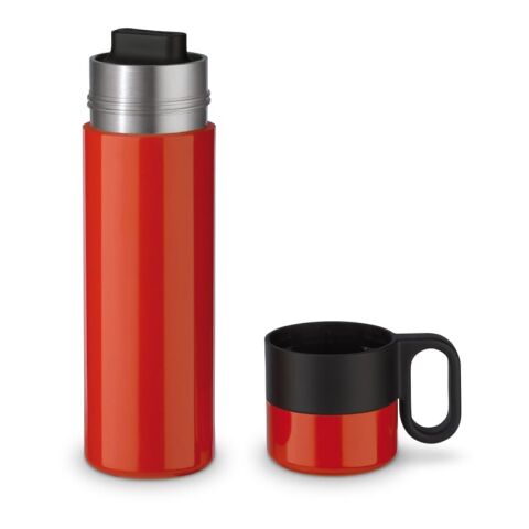 Isolierflasche mit Becher 500ml Rot Weiß