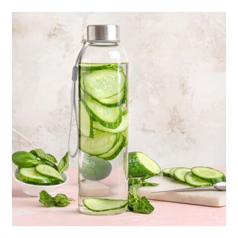 Trinkflasche aus Glas 500ml Transparent