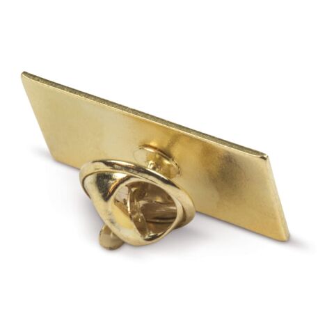 Metall Pin rechteckig 26x14mm Gold | ohne Werbeanbringung | Nicht verfügbar | Nicht verfügbar | Nicht verfügbar