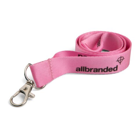 Nylon Schlüsselband PMS Wunschfarbe | ohne Werbeanbringung | 10 mm | Dog-Clip | Metall-Verschluss | Mit Safetyclip | Ausweishülle quer