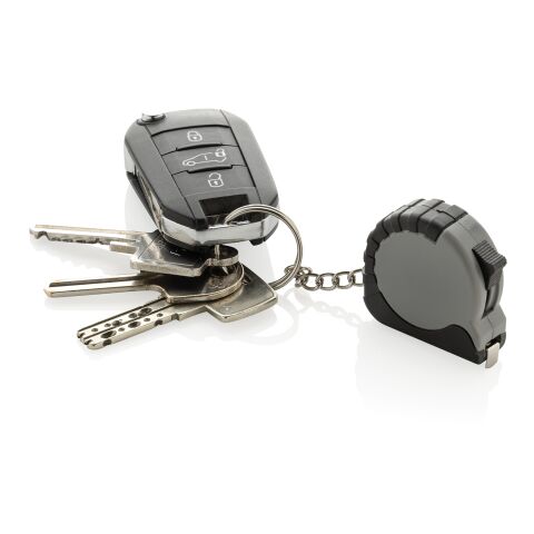 MeasureMate 1m Schlüsselband aus RCS recyceltem ABS grau | ohne Werbeanbringung | Nicht verfügbar | Nicht verfügbar