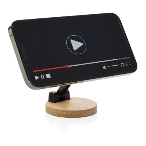 Magmount Telefonständer aus RCS rec. Kunststoff und Bambus schwarz-braun | ohne Werbeanbringung | Nicht verfügbar | Nicht verfügbar