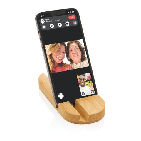 Bambus Telefon- und Tablethalter braun | ohne Werbeanbringung | Nicht verfügbar | Nicht verfügbar