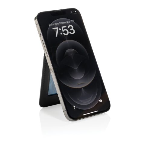 Magstand magnetische Handytasche mit Ständer aus RCS rec. PU schwarz | ohne Werbeanbringung | Nicht verfügbar | Nicht verfügbar