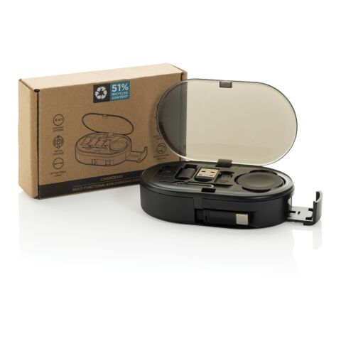 Chargevix Multifunktionales 60W-Lade-Set aus RCS rPlastic schwarz | ohne Werbeanbringung | Nicht verfügbar | Nicht verfügbar