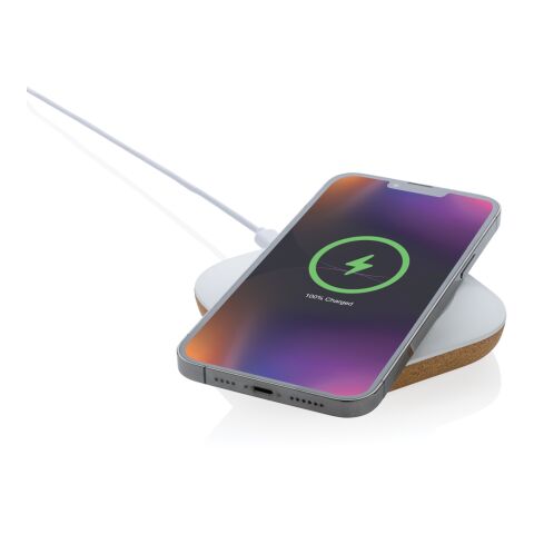 Oregon Wireless-Charger aus RCS recyc. Kunststoff &amp; Kork braun | ohne Werbeanbringung | Nicht verfügbar | Nicht verfügbar
