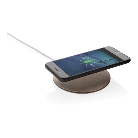 5W Weizenstroh wireless charger braun | ohne Werbeanbringung | Nicht verfügbar | Nicht verfügbar