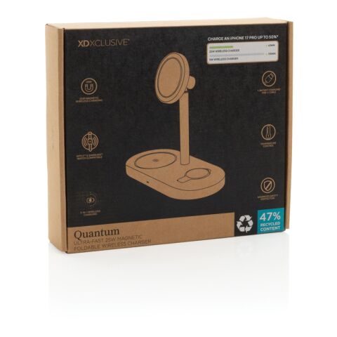 Quantum Ultra-Fast RCS 25W magnetischer Desk-Charger grau-schwarz | ohne Werbeanbringung | Nicht verfügbar | Nicht verfügbar