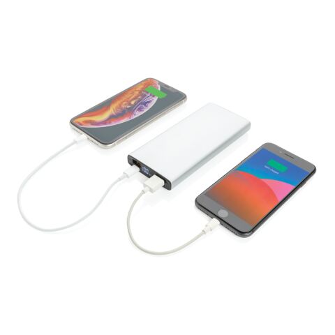 18W PD Powerbank mit 10.000 mAh aus Aluminium silber | ohne Werbeanbringung | Nicht verfügbar | Nicht verfügbar