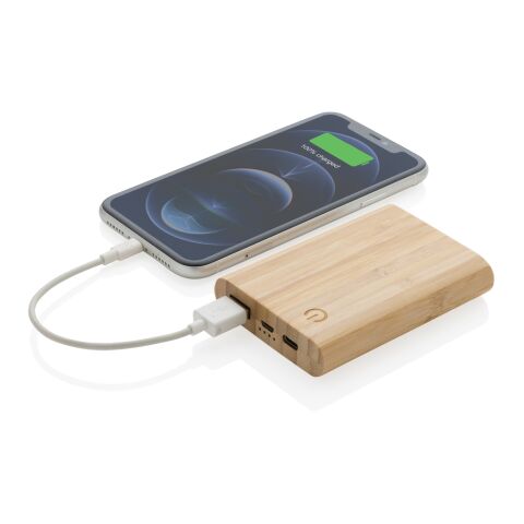 5.000mAh Bambus-Powerbank braun | ohne Werbeanbringung | Nicht verfügbar | Nicht verfügbar