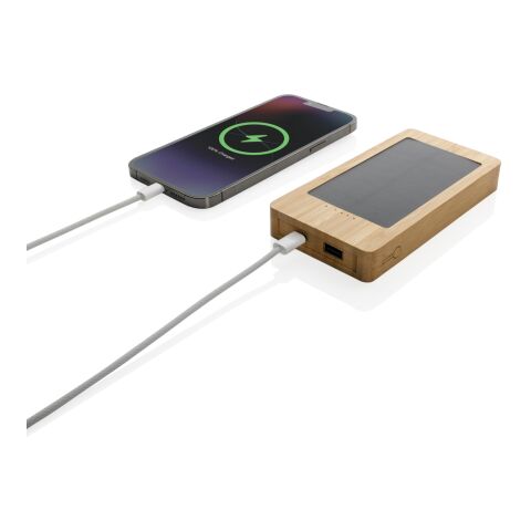 Sunwick 10.000mah Bambus Solar Powerbank braun | ohne Werbeanbringung | Nicht verfügbar | Nicht verfügbar