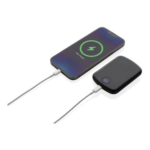 MagBoost 5.000mAh magnetische Powerbank aus RCS rec. Plastik schwarz | ohne Werbeanbringung | Nicht verfügbar | Nicht verfügbar