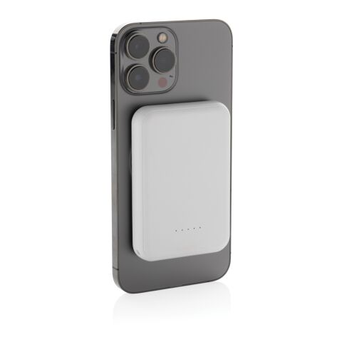 Stellar 5.000mAh 5W magnetische Powerbank aus RCS rec. ABS weiß | ohne Werbeanbringung | Nicht verfügbar | Nicht verfügbar