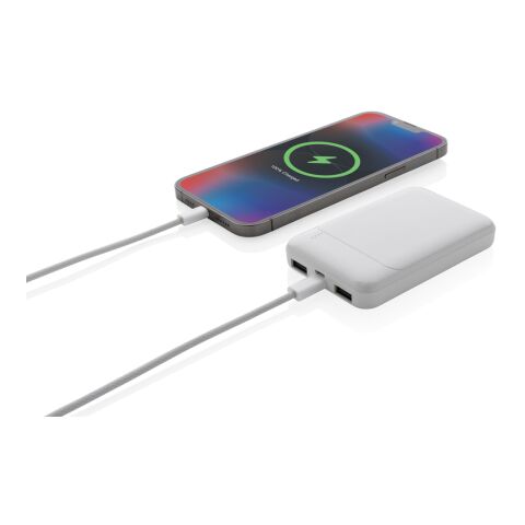 5.000mAh Powerbank aus RCS recyceltem Kunststoff weiß | ohne Werbeanbringung | Nicht verfügbar | Nicht verfügbar