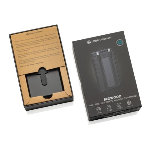 Urban Vitamin Redwood 5-in-1 5.000mAh 20W PD magn. Powerbank schwarz | ohne Werbeanbringung | Nicht verfügbar | Nicht verfügbar