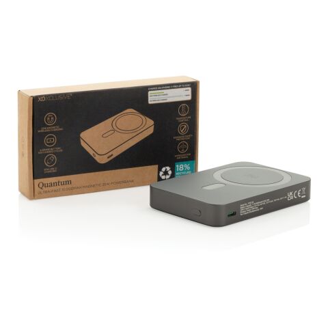 Quantum RCS Ultra-Fast 25W 10.000mAh magnetische Powerbank grau-schwarz | ohne Werbeanbringung | Nicht verfügbar | Nicht verfügbar