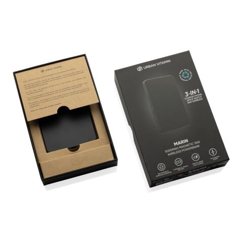 Urban Vitamin Marin 5.000mAh magnet. 15W Wireless Powerbank schwarz | ohne Werbeanbringung | Nicht verfügbar | Nicht verfügbar