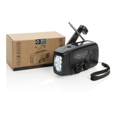 RescueWave Notfallradio aus RCS recyceltem Kunststoff schwarz | ohne Werbeanbringung | Nicht verfügbar | Nicht verfügbar