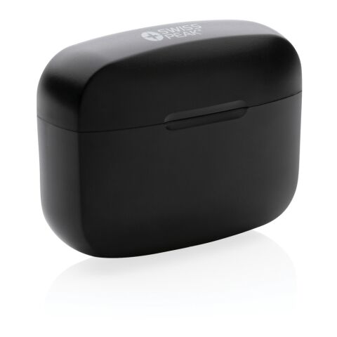 Swiss Peak ANC TWS-Ohrhörer aus RCS recyceltem Kunststoff schwarz | ohne Werbeanbringung | Nicht verfügbar | Nicht verfügbar