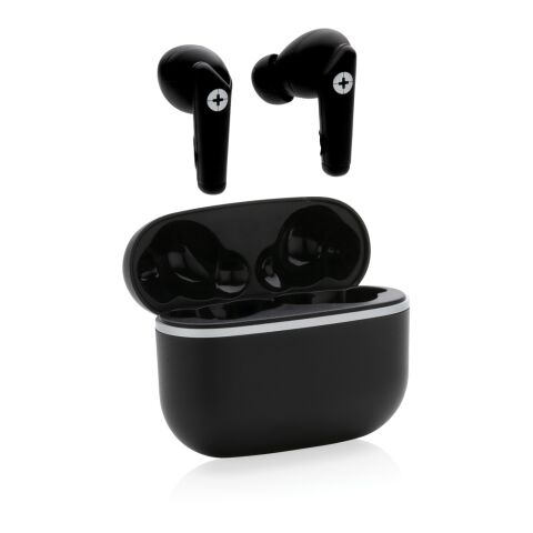 Swiss Peak TWS Ohrhörer 2.0 aus RCS recyceltem Kunststoff schwarz | ohne Werbeanbringung | Nicht verfügbar | Nicht verfügbar