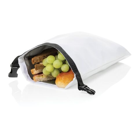 Snackstrap faltbarer Lunchbag aus AWARE™ rPET 30 x 20cm weiß