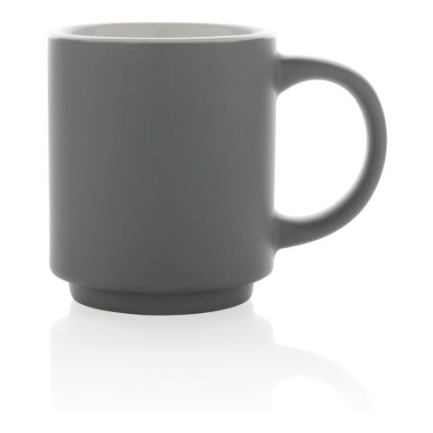 Stapelbare Keramiktasse, 180ml grau | ohne Werbeanbringung | Nicht verfügbar | Nicht verfügbar
