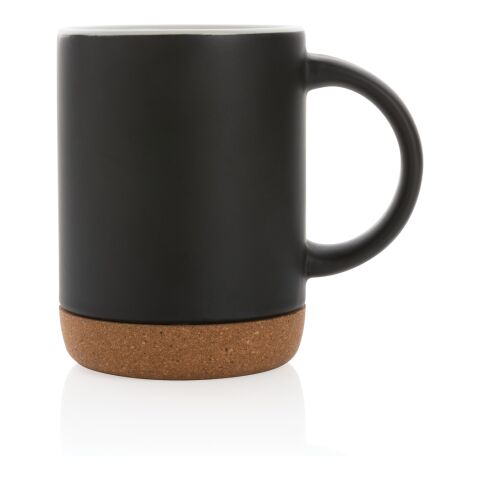 Keramikbecher mit Korkboden, 280ml schwarz | ohne Werbeanbringung | Nicht verfügbar | Nicht verfügbar