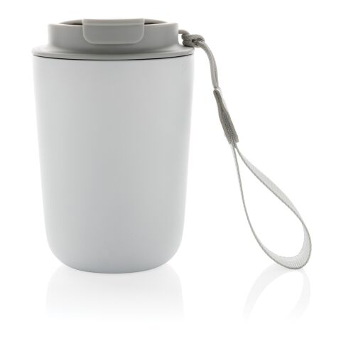 Cuppa Vakuumbecher aus RCS-Stahl mit Umhängeband weiß | ohne Werbeanbringung | Nicht verfügbar | Nicht verfügbar
