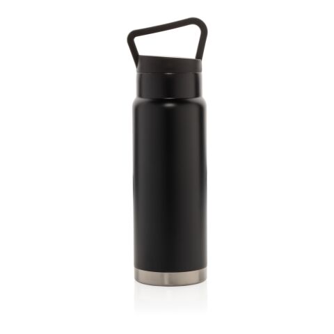 Auslaufsichere Vakuum-Flasche mit Tragegriff schwarz | ohne Werbeanbringung | Nicht verfügbar | Nicht verfügbar