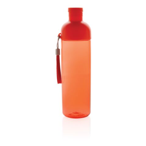 Impact auslaufsichere Wasserflasche aus RCS recyc. PET 600ml rot | ohne Werbeanbringung | Nicht verfügbar | Nicht verfügbar