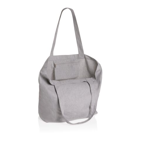 Impact Aware™ 240g/m² rcCanvas Shopper + Tasche, ungefärbt grau | ohne Werbeanbringung | Nicht verfügbar | Nicht verfügbar | Nicht verfügbar
