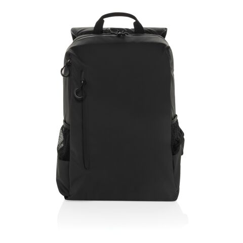 Lima Aware™ RPET wasserabweisender 15,6&quot; Laptop-Rucksack schwarz | ohne Werbeanbringung | Nicht verfügbar | Nicht verfügbar | Nicht verfügbar