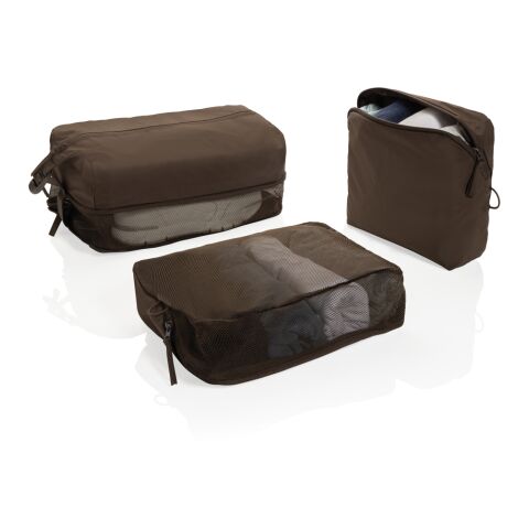 KENTO URBAN Packing Cube Set aus RCS recyceltem Nylon braun
