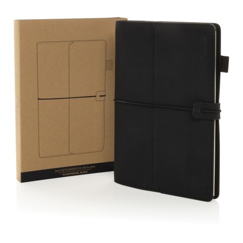 Daily Notes Binder 3-in-1 PU-Notizbuch zum Nachfüllen schwarz | ohne Werbeanbringung | Nicht verfügbar | Nicht verfügbar