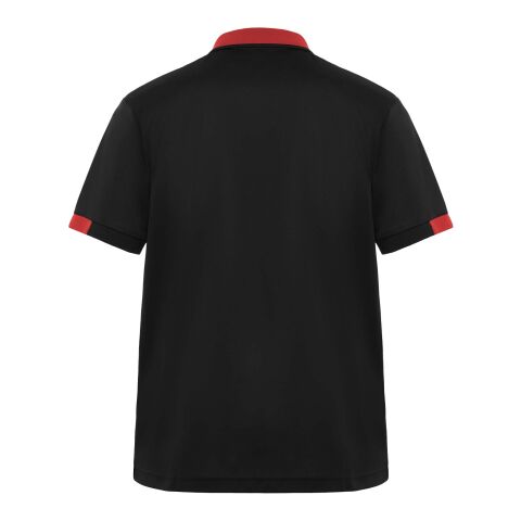Samurai Kurzärmeliges Poloshirt mit antibakterieller Wirkung, 160 g/m2, unisex  Standard | schwarz-rot | XL | ohne Werbeanbringung | Nicht verfügbar | Nicht verfügbar | Nicht verfügbar