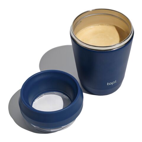 Topl-Trinkbecher aus rec. Stahl mit 360-Grad-Deckel 236ml navy blau | ohne Werbeanbringung | Nicht verfügbar | Nicht verfügbar