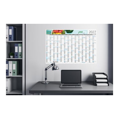 Wandplaner Horizont RECYCLING 980 × 660 mm Dez. Vorjahr – Jan. Folgejahr Weiß | 980 × 660 mm | ohne Werbeanbringung | Blau | Blau