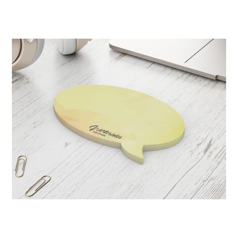 Haftnotizblock Form 100 × 72 mm RECYCLING formgestanzt 95 × 65 mm | ohne Werbeanbringung | Sprechblase