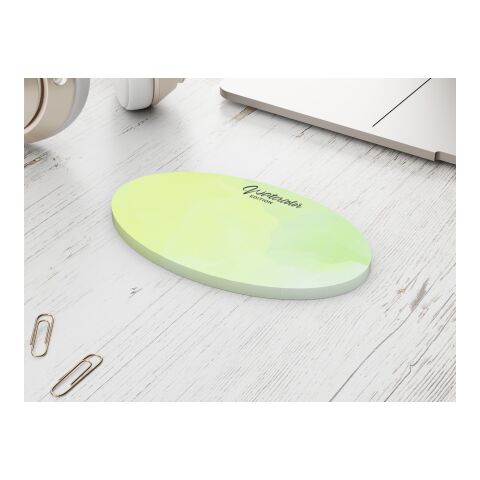 Haftnotizblock Form 125 × 72 mm RECYCLING formgestanzt 100 × 60 mm | Oval