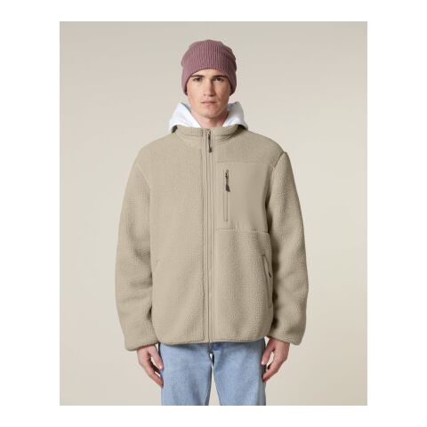 POD Stanley&amp;Stella - Brooker Unisex-Sherpa-Jacke beige | 3XL | Nicht verfügbar | DTF Linke Brust | Nicht verfügbar