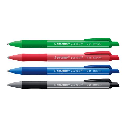 STABILO pointball colorful Kugelschreiber grün | ohne Werbeanbringung
