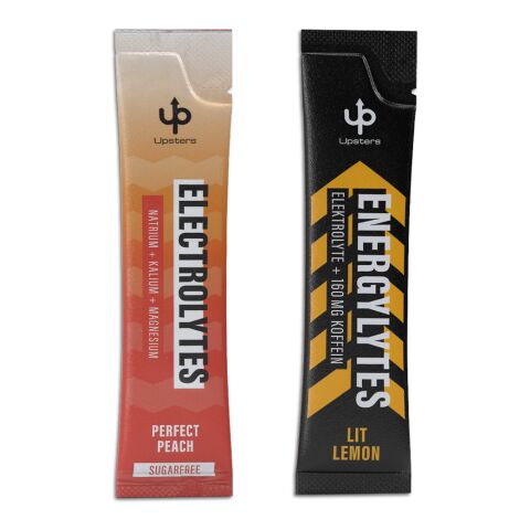 Upsters Electrolytes Stick in Werbeklappkarte Digitaldruck