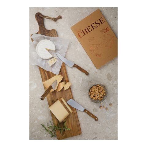 VINGA Käsemesser-Set Story of Cheese braun | ohne Werbeanbringung | Nicht verfügbar | Nicht verfügbar