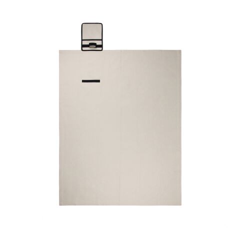 VINGA Volonne AWARE™ Picknickdecke aus recyceltem Canvas off white-schwarz | ohne Werbeanbringung | Nicht verfügbar | Nicht verfügbar | Nicht verfügbar