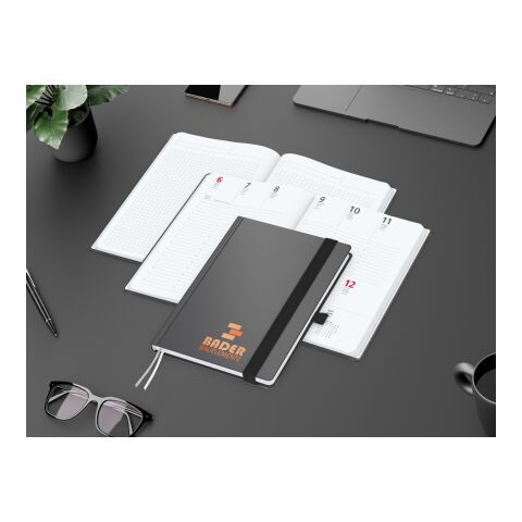 Wochenkalender vorne + Notizen hinten Vision-Hybrid EXPRESS Kunstleder-Hardcover Anthrazit | DIN A5 | ohne Werbeanbringung