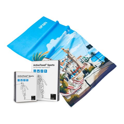 ActiveTowel® Sports Microfaser Sporthandtuch mit individuellem Schuber, All-Inclusive-Paket ohne Werbeanbringung | 130 x 70 cm