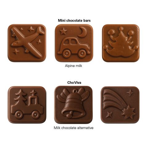 Classic Tisch Adventskalender ohne Werbeanbringung | 24 Vollmilch Schokotäfelchen