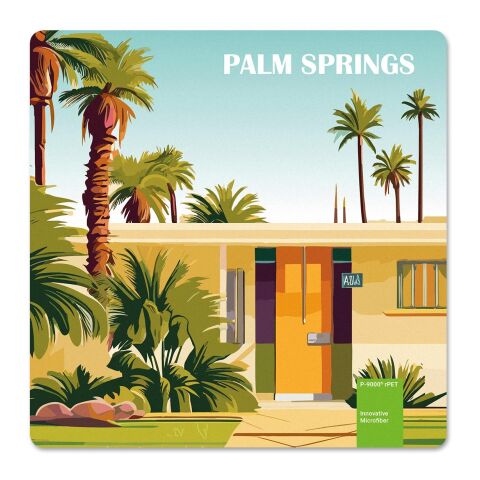 POLYCLEAN rPET Displaytuch im Pergaminbeutel, All-Inclusive-Paket  4C-Digitaldruck | 15 x 15 cm